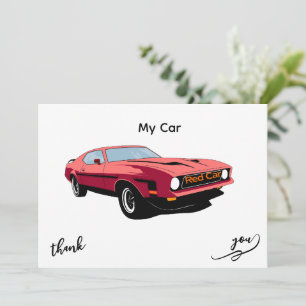 Big Red Car – My Car Design Invitation