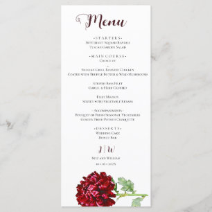 Big Red Chrysanthemum Menu