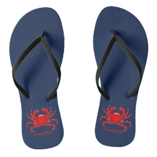 Big Red Crab Back to School Dorm Essentials Thongs
