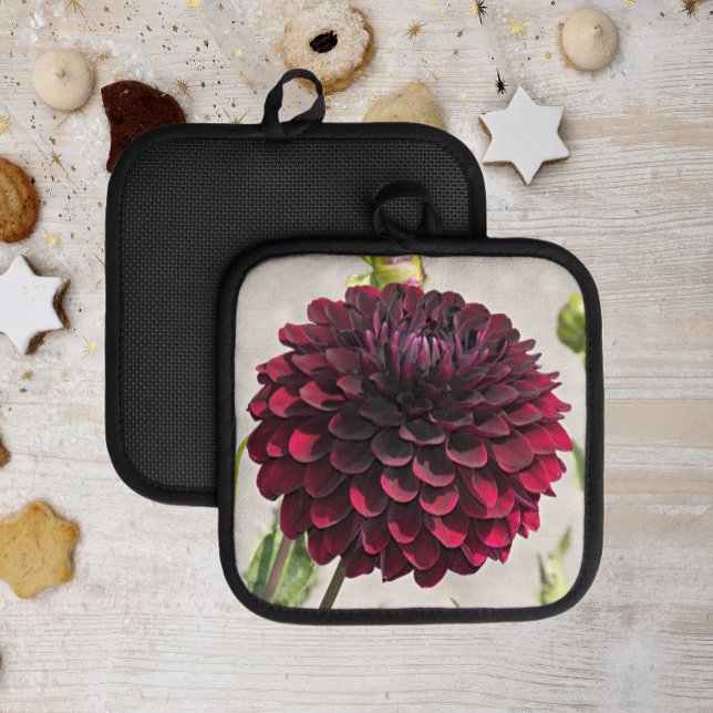 Big Red Dahlia Bloom Floral Pot Holder (Creator Uploaded)
