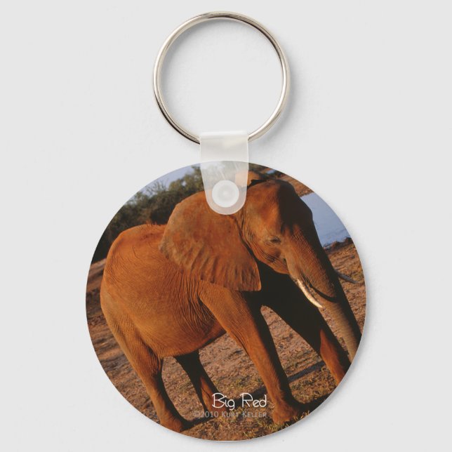 Big Red Elephant Key Ring (Front)