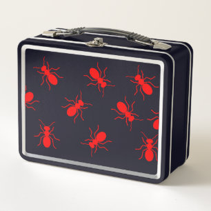 Big Red Fire Ants Metal Lunch Box