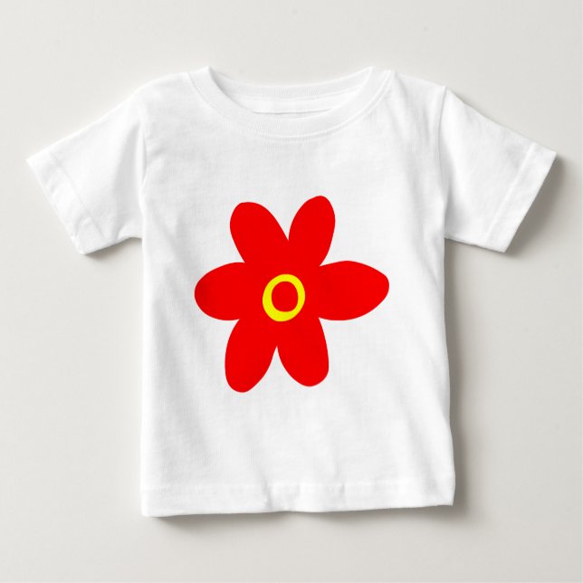 Big Red Flower Baby T-Shirt (Front)