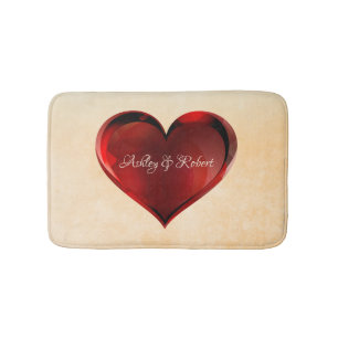 Big Red Heart Bath Mat