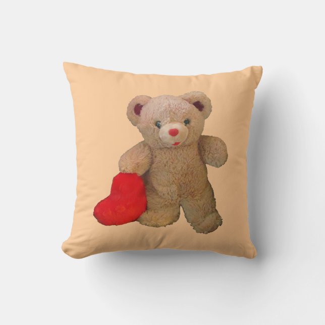 Big Red Heart Bear Cushion (Front)