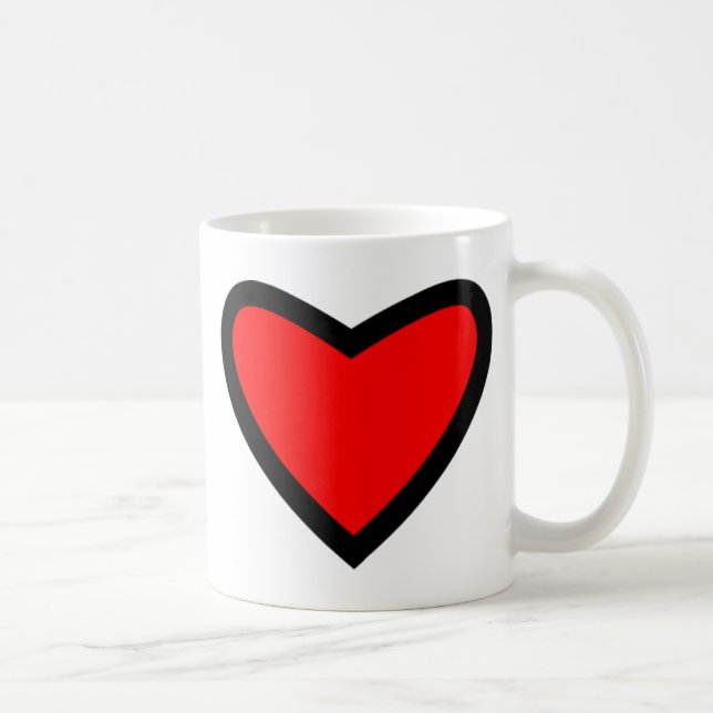 Big Red Heart Coffee Mug (Right)
