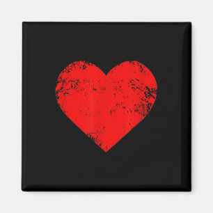 Big Red Heart Distressed Valentines Day Gift Top T Magnet