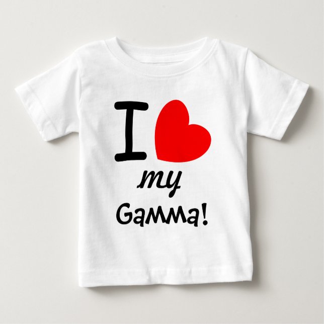 Big Red Heart I Love My Gamma V02 Baby T-Shirt (Front)