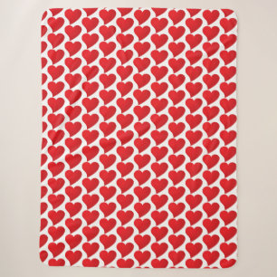 Big Red Heart, Love, white Valentine's day Sherpa Blanket