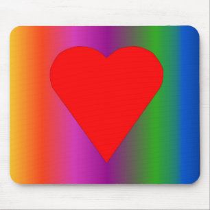 Big Red Heart Mouse Pad