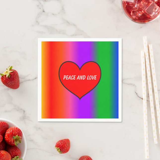 Big Red Heart Napkin (Insitu)