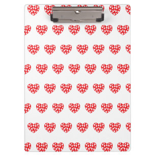 Big red heart with little hearts clipboard