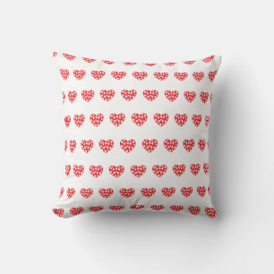 Big red heart with little hearts cushion