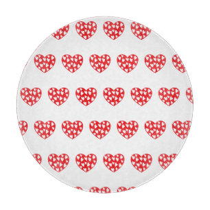 Big red heart with little hearts cutting board