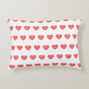 Big red heart with little hearts decorative cushion