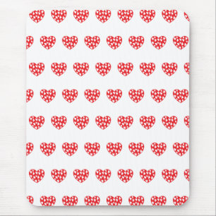 Big red heart with little hearts mouse pad