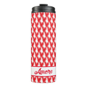 Big Red Hearts Amore Thermal Tumbler