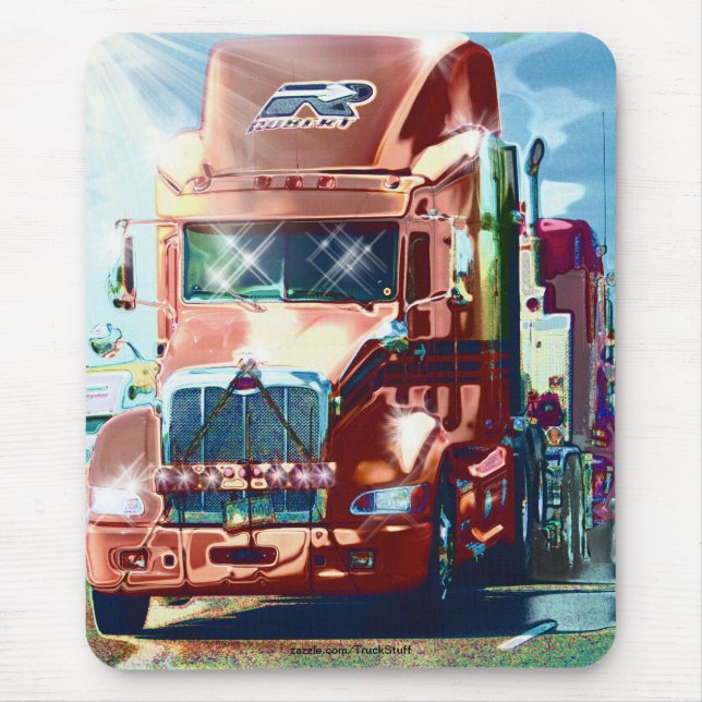 Big Red Heavy Truck for Truckers & Truck-Lovers Mouse Pad (Front)