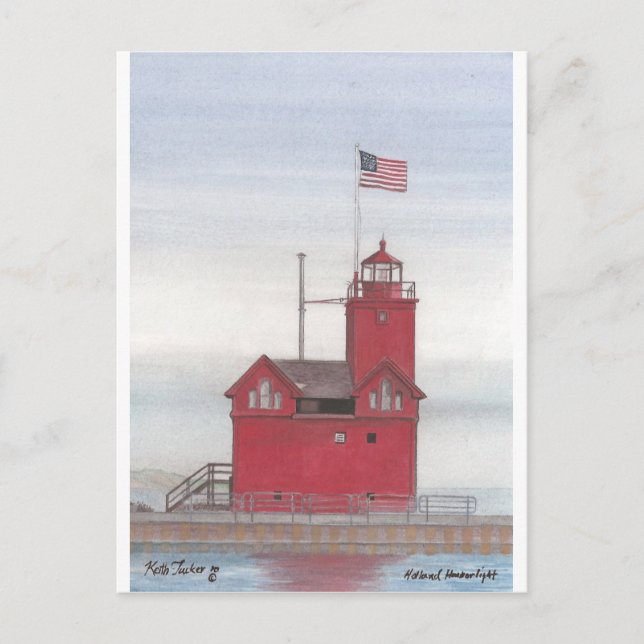 Big Red Lighthouse, Holland, Michigan Postcard (Front)