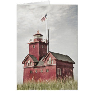 Big Red Lighthouse Impressionism