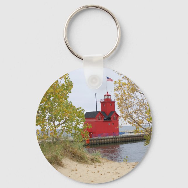 Big Red Lighthouse Key Ring (Front)