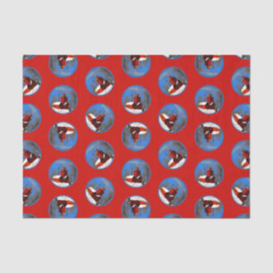 Big Red Lighthouse Painting Holland Original Art Tissue Paper