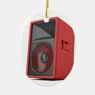 Big red loudspeaker ceramic ornament