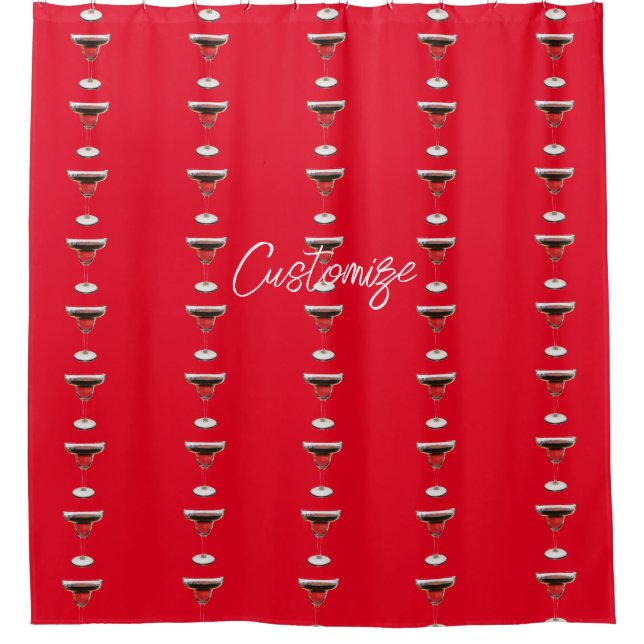 Big Red Margarita Cocktail Drink Thunder_Cov Shower Curtain (Front)