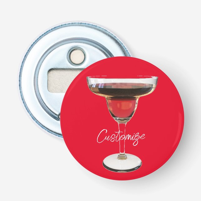 Big Red Margarita Cocktail Drink Thunder_Cove  Bottle Opener (Front)