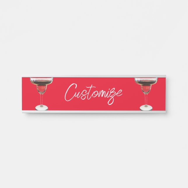 Big Red Margarita Cocktail Drink Thunder_Cove  Door Sign (Front)