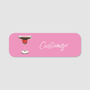 Big Red Margarita Cocktail Drink Thunder_Cove Name Tag