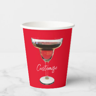 Big Red Margarita Cocktail Drink Thunder_Cove Paper Cups