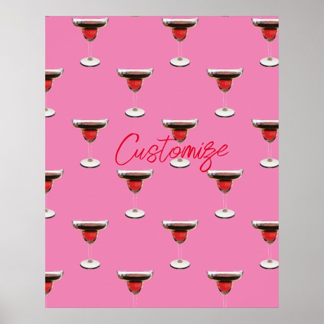 Big Red Margarita Cocktail Drink Thunder_Cove  Poster (Front)