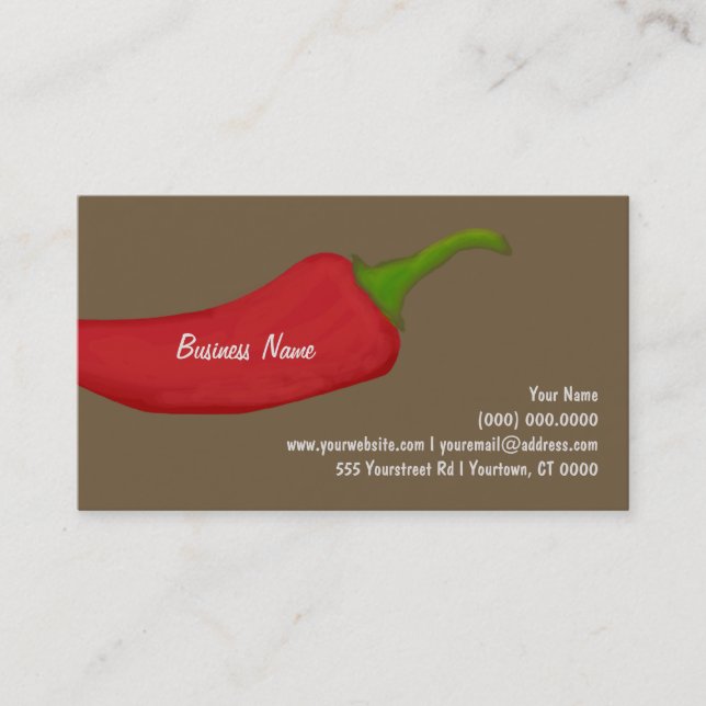 Big Red Pepper Business Card (Front)