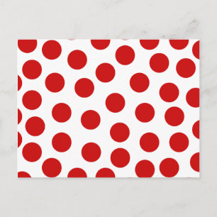 Big Red Polka Dots on Customisable Background Postcard