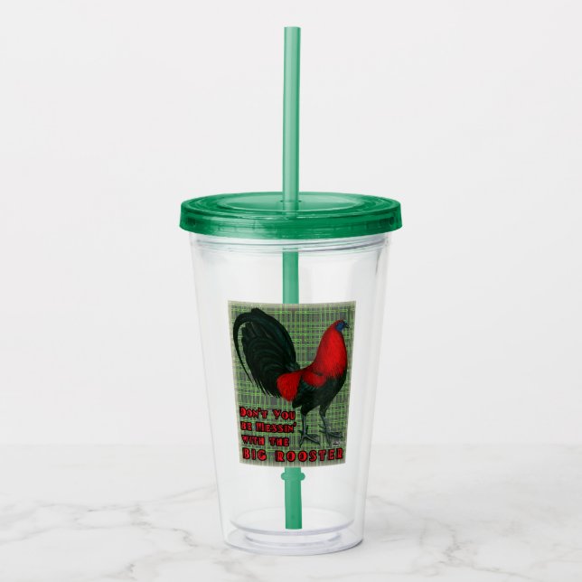 Big Red Rooster Acrylic Tumbler (Front)