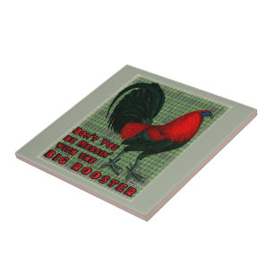 Big Red Rooster Ceramic Tile