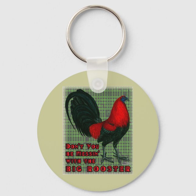 Big Red Rooster Key Ring (Front)