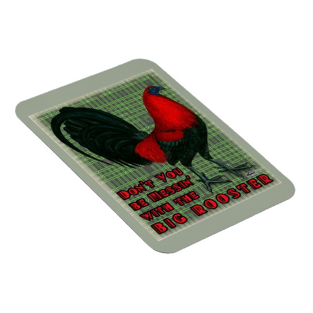 Big Red Rooster Magnet (Right Side)