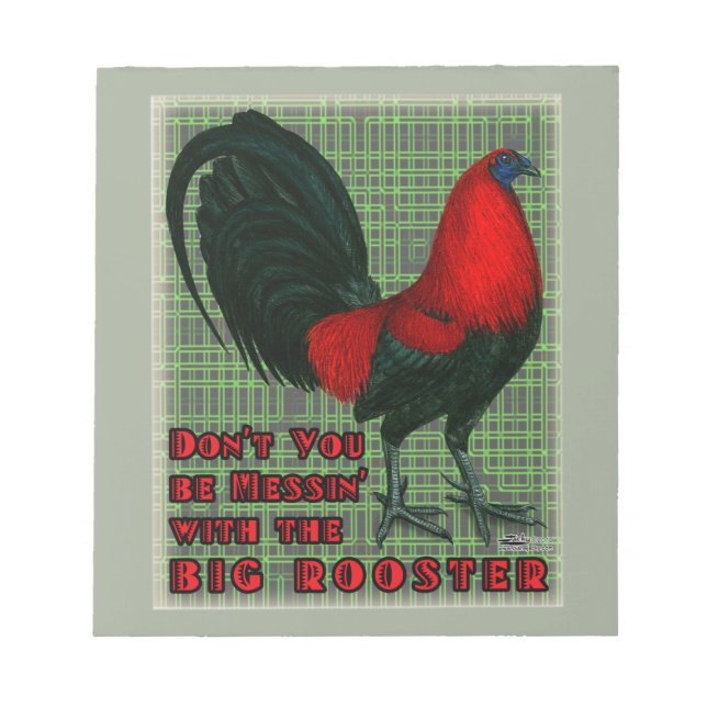 Big Red Rooster Notepad (Front)