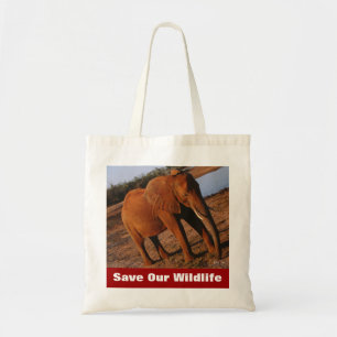 Big Red Save Our Wildlife Tote Bag