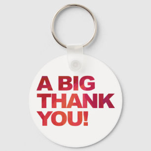 Big Red Thank You Key Ring