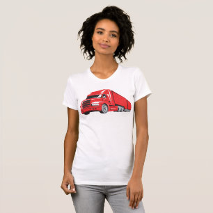 Big Red Truck Transport Vehicle T-Shirt