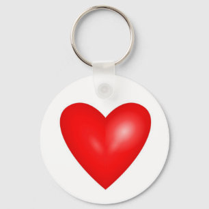 Big Red Valentine Heart Key Ring