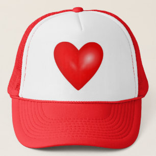 Big Red Valentine Heart Trucker Hat