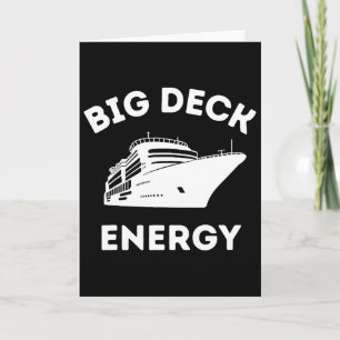 Big Retro Deeck Energy Cruise Ship Travel Vacation Card