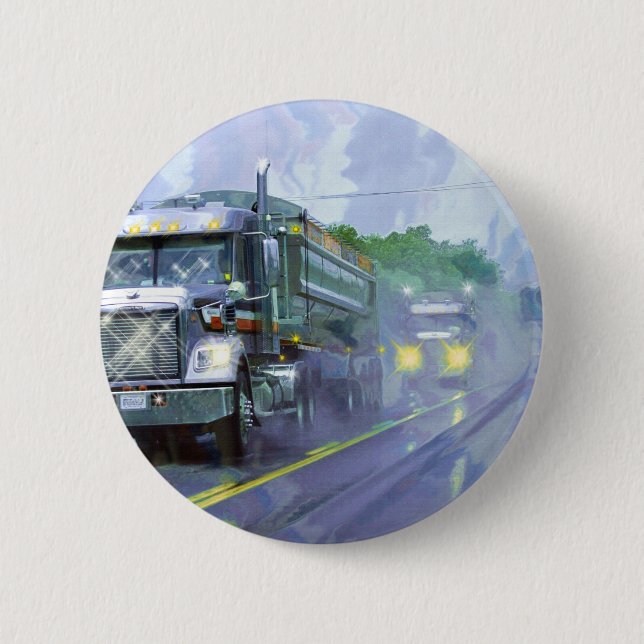 BIG RIG LORRIES & TRUCKS for Truck-lovers 6 Cm Round Badge (Front)