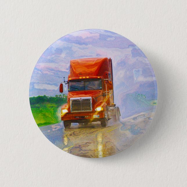 BIG RIG LORRIES & TRUCKS for Truck-lovers 6 Cm Round Badge (Front)