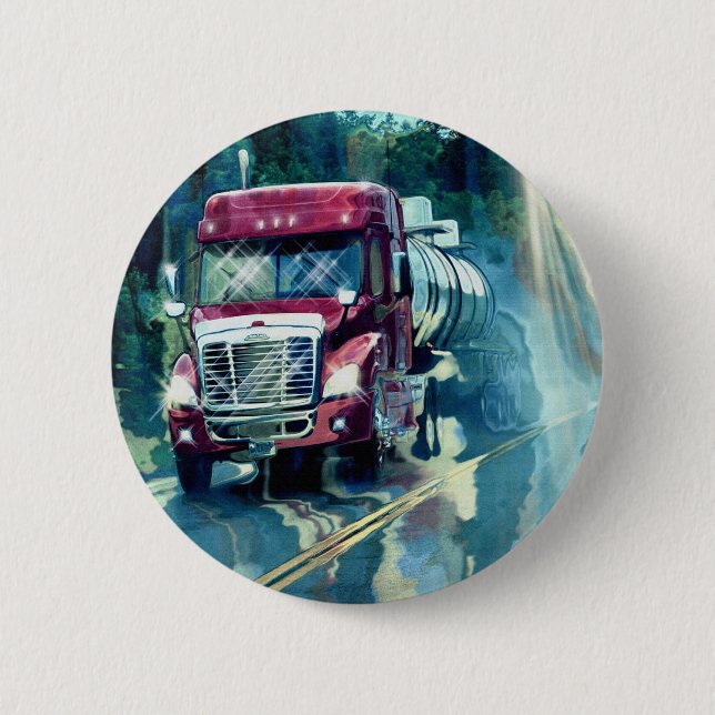 BIG RIG LORRIES & TRUCKS for Truck-lovers 6 Cm Round Badge (Front)