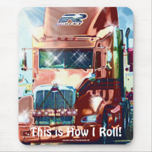 Big Rig Red Cargo Truck for Kids and Truckers Mouse Pad